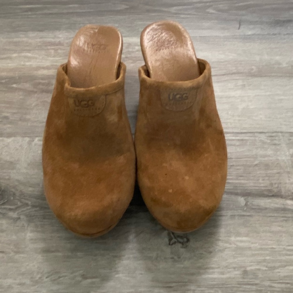Suede UGG clogs